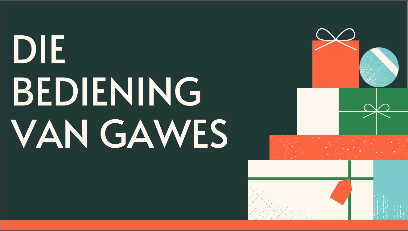 Die bediening van gawes