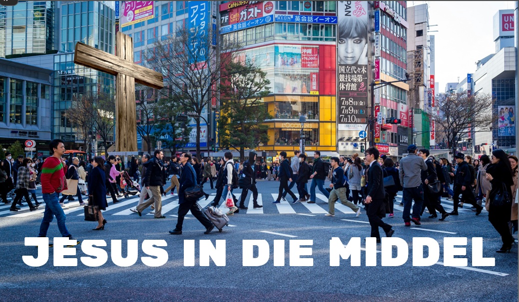 Jesus in die middel